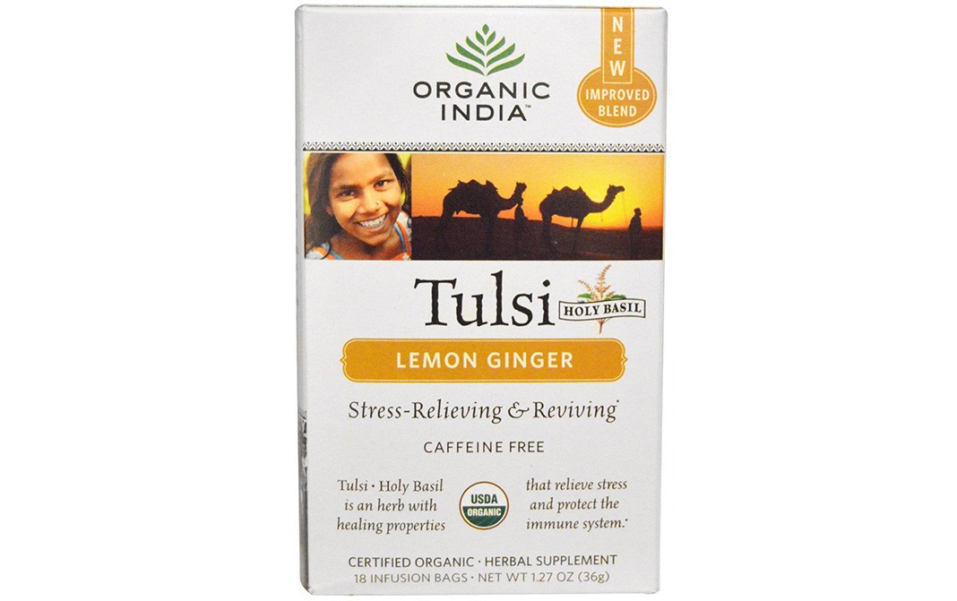Organic India Tulsi Holy Basil Lemon Ginger   Box  36 grams